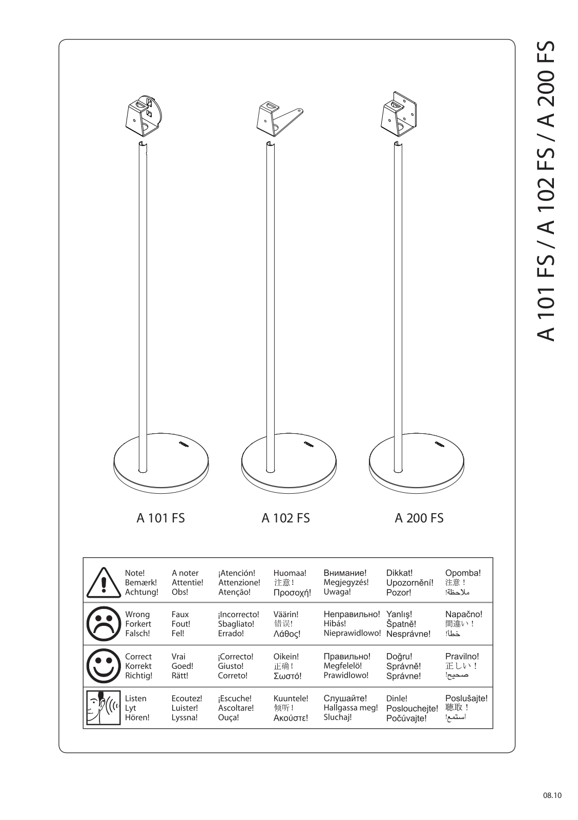 JAMO A 101 FS, A 102 FS, A 200 FS User Manual