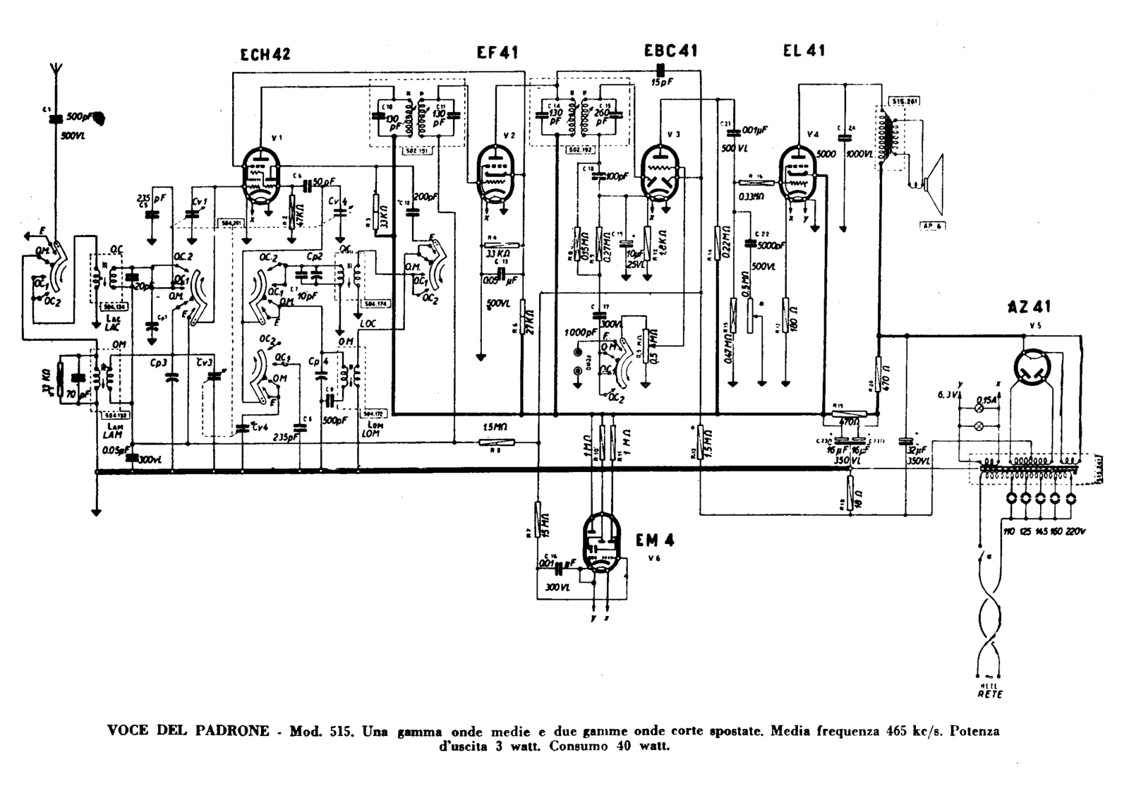 Voce Del Padrone Marconi 515 schematic - ManualMachine.com