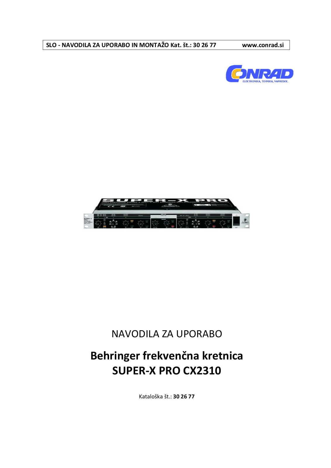 Behringer CX2310 User manual