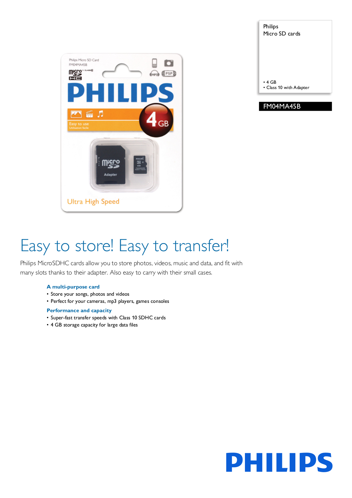 Philips FM04MA45B/10 leaflet - ManualMachine.com