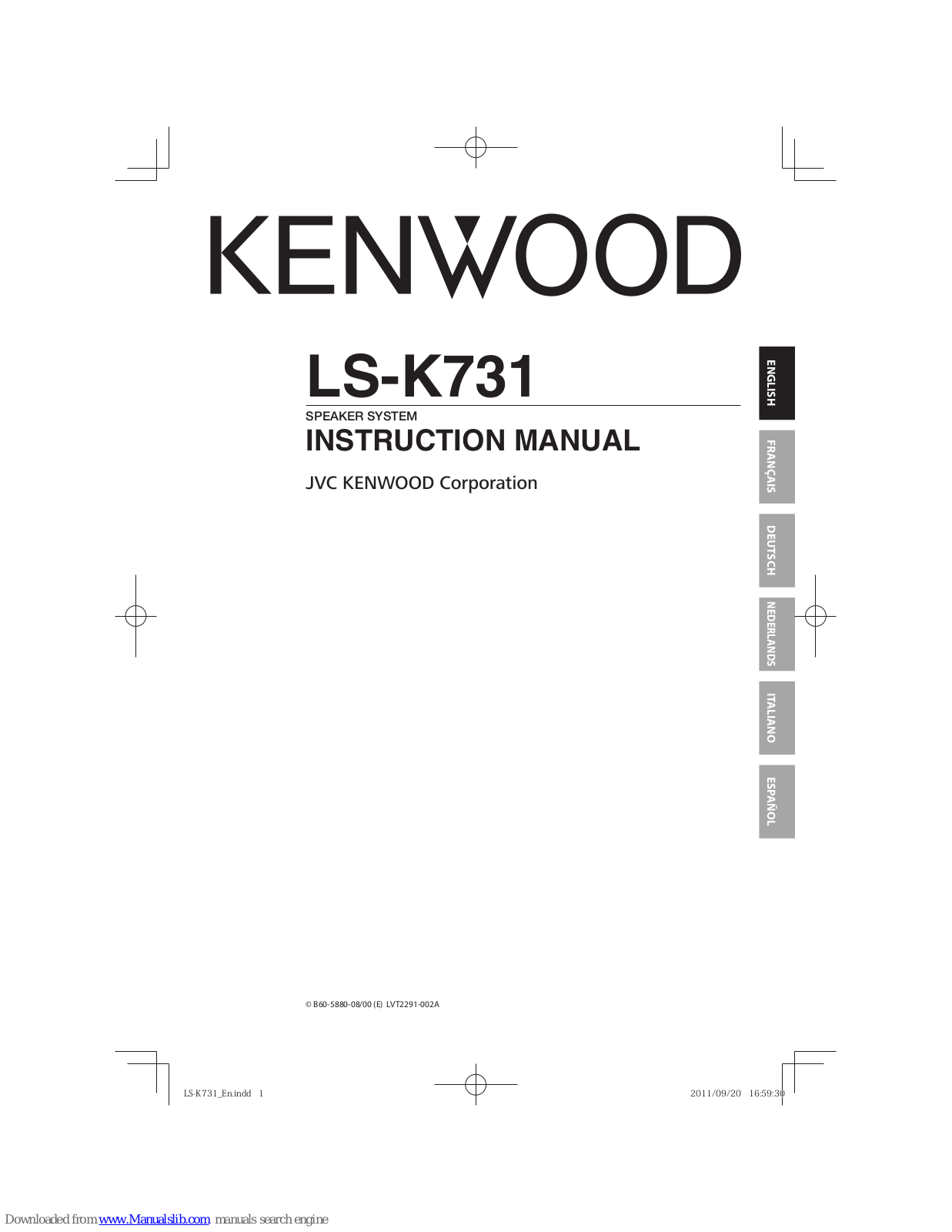 Kenwood LS-K731 Instruction Manual