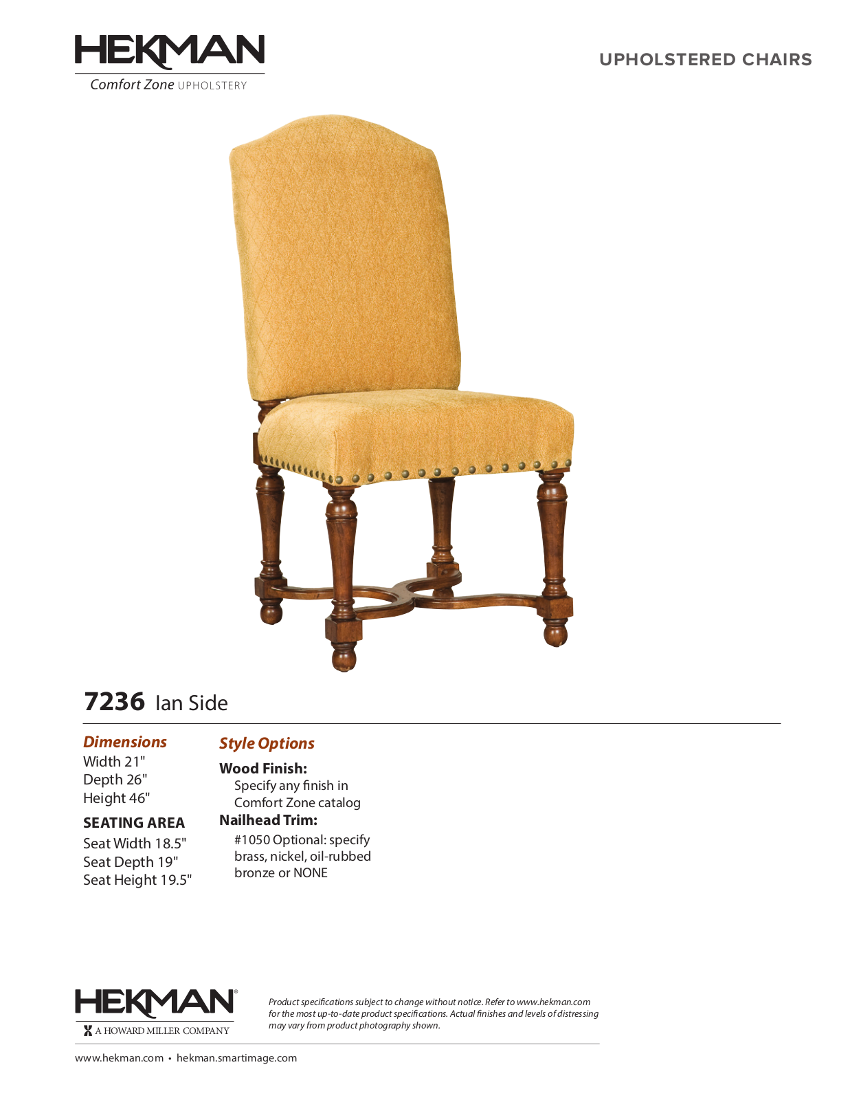 Hekman W004181813 Specifications - ManualMachine.com