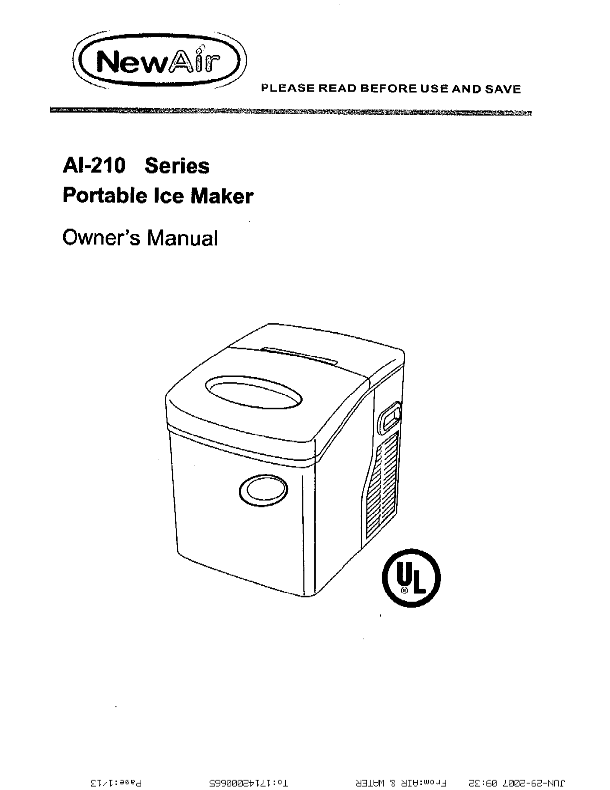 NewAir AI-210 User Manual