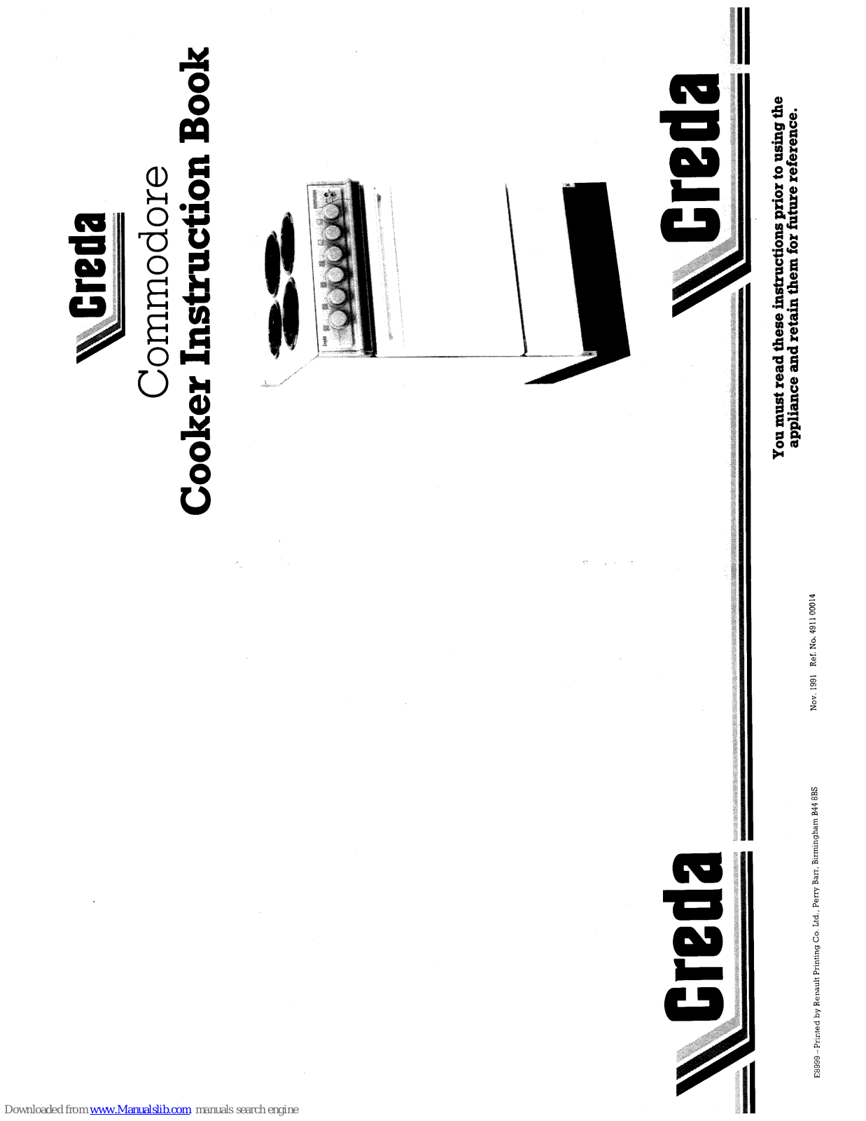 Creda HB49112, Commodore 49111 Instruction Book