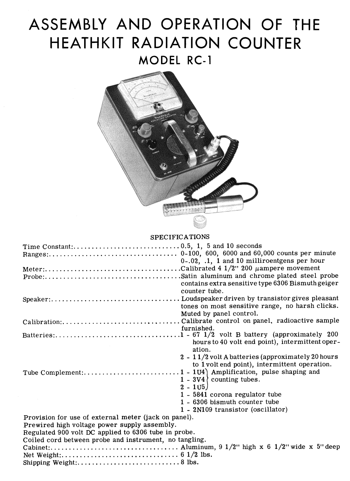 Heathkit rc 1 schematic