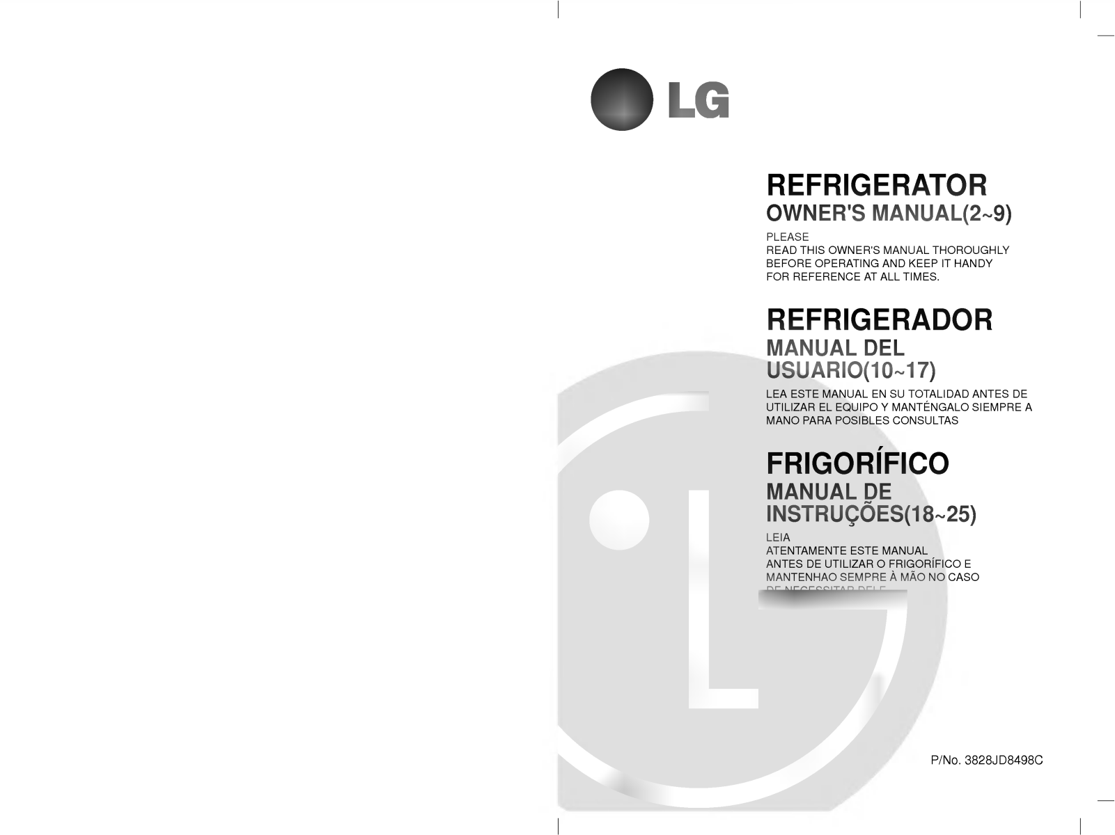 LG GR05W16GPF Owner's Manual