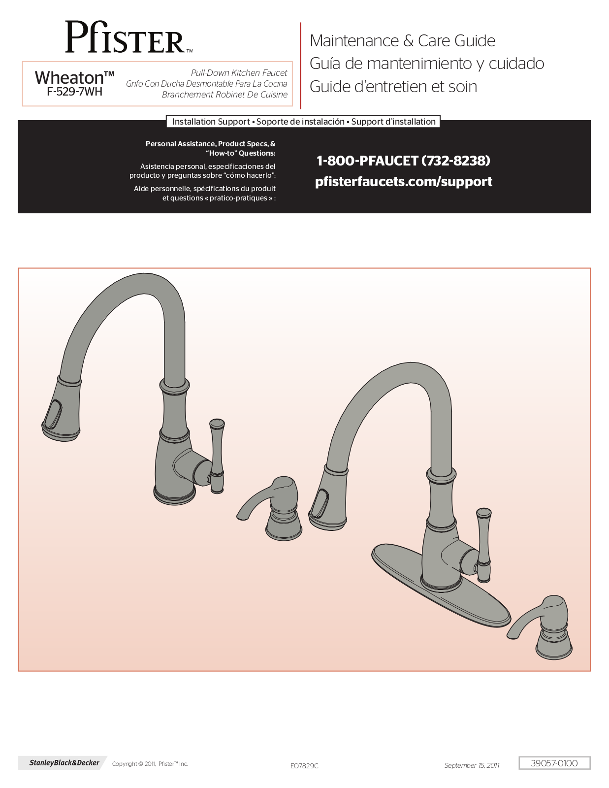 Pfister F-529-7WHS User Manual