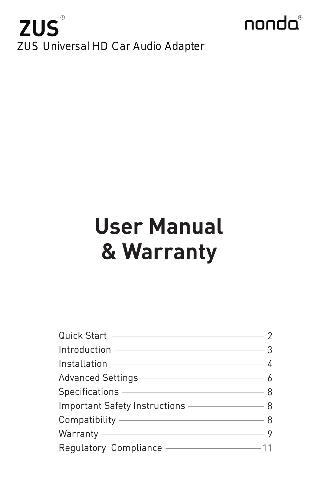 No NDA ZUMABKSAV User Manual