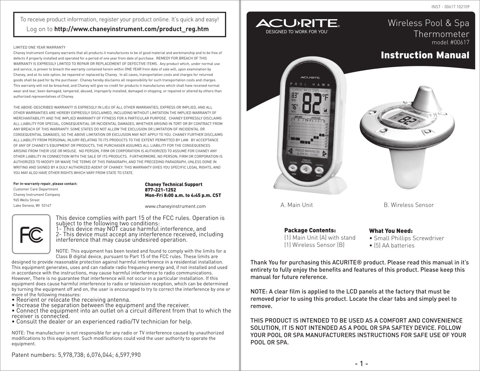 Acu-Rite 617 User Manual