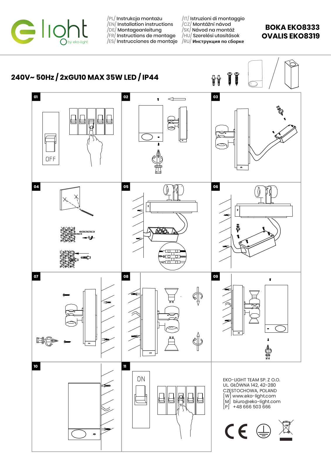 Elight EKO8333, EKO8319 User guide - ManualMachine.com