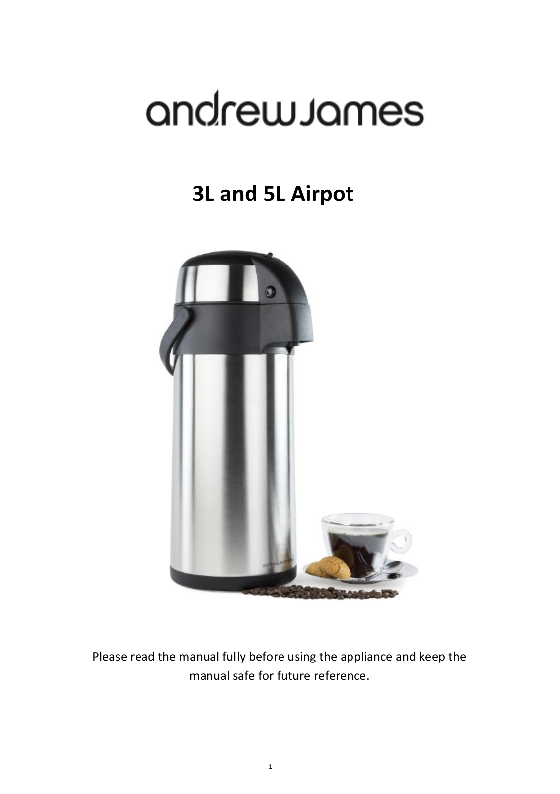 Andrew James 5 Litre Airpot User Manual