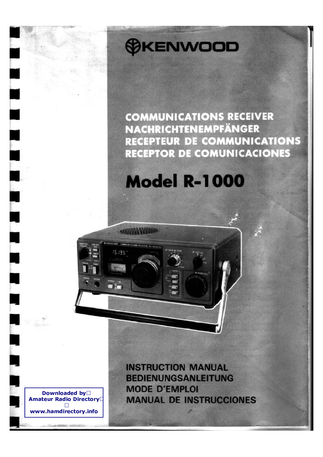 Kenwood R-1000 User Manual