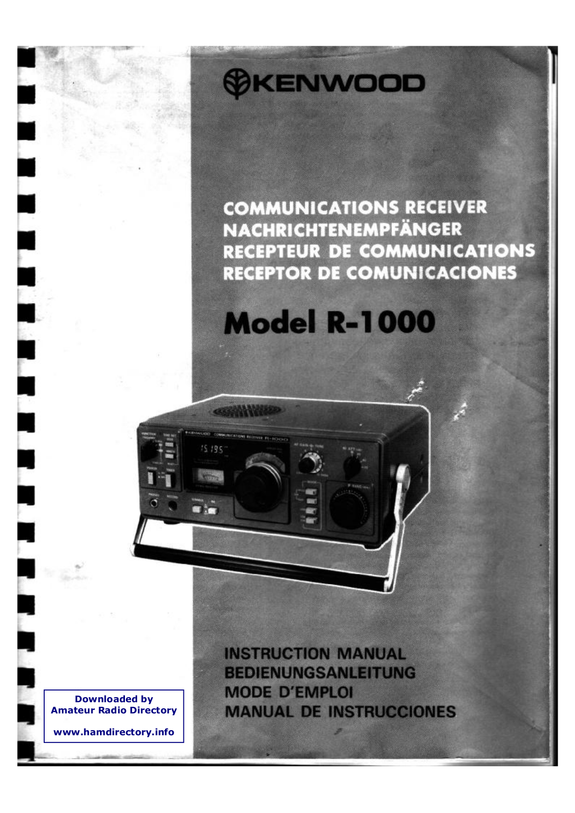 Kenwood R-1000 User Manual