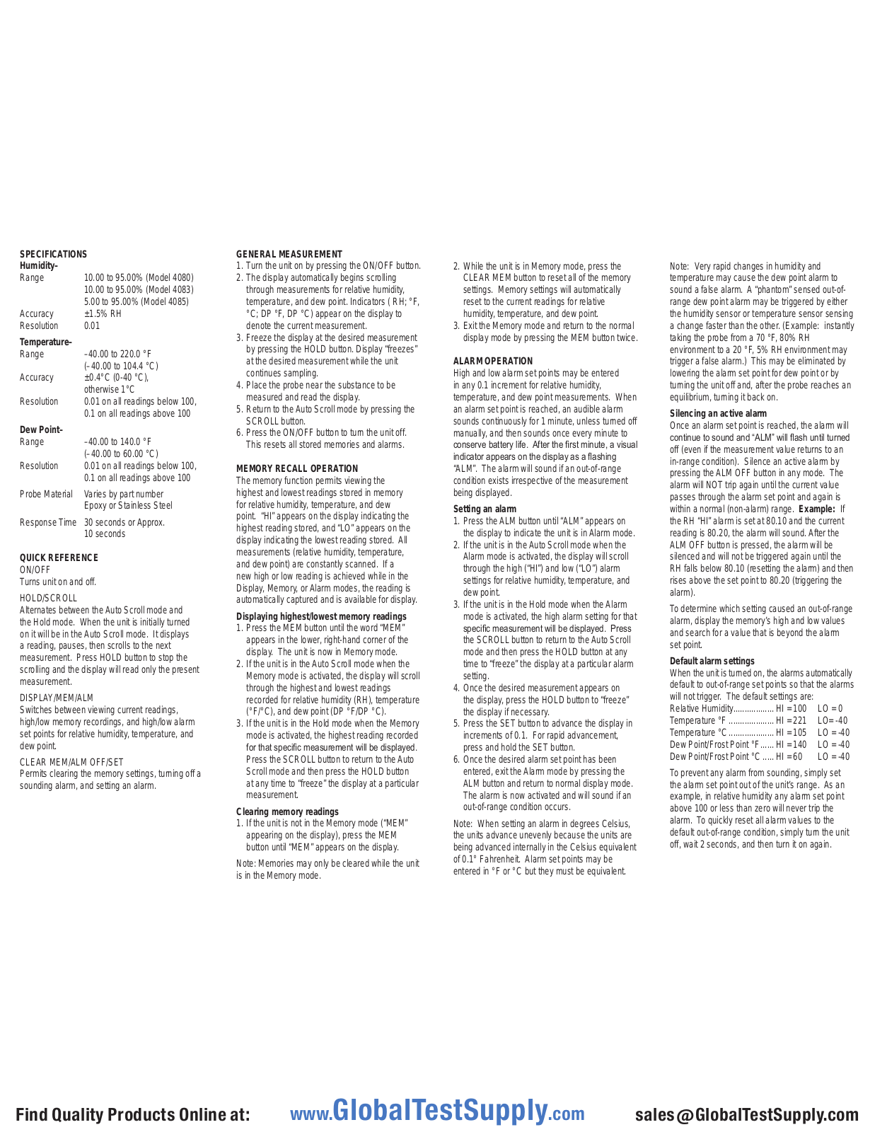Traceable 03313-65 User manual - ManualMachine.com