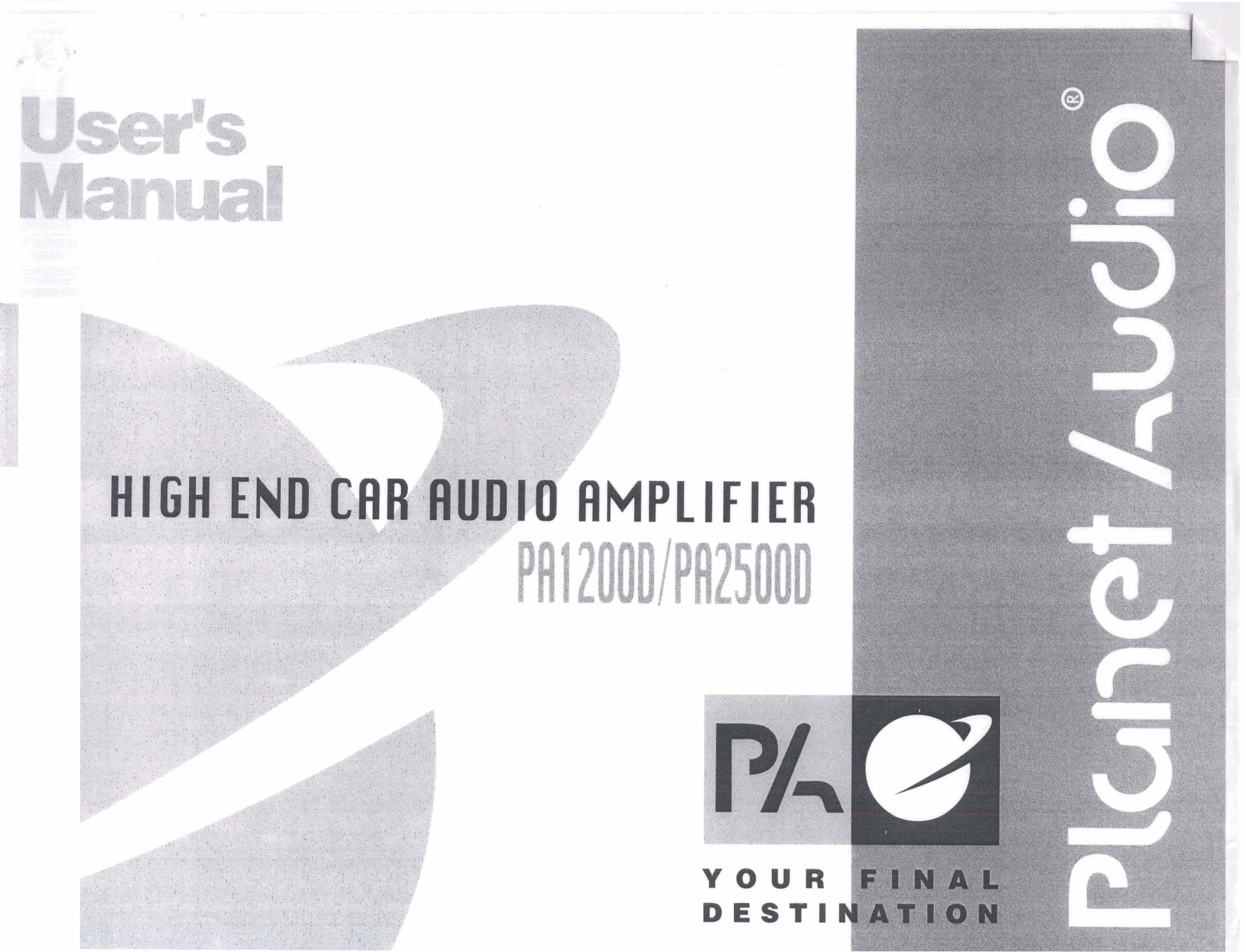 Planet Audio PA2500D, PA1200D Users Manual - ManualMachine.com