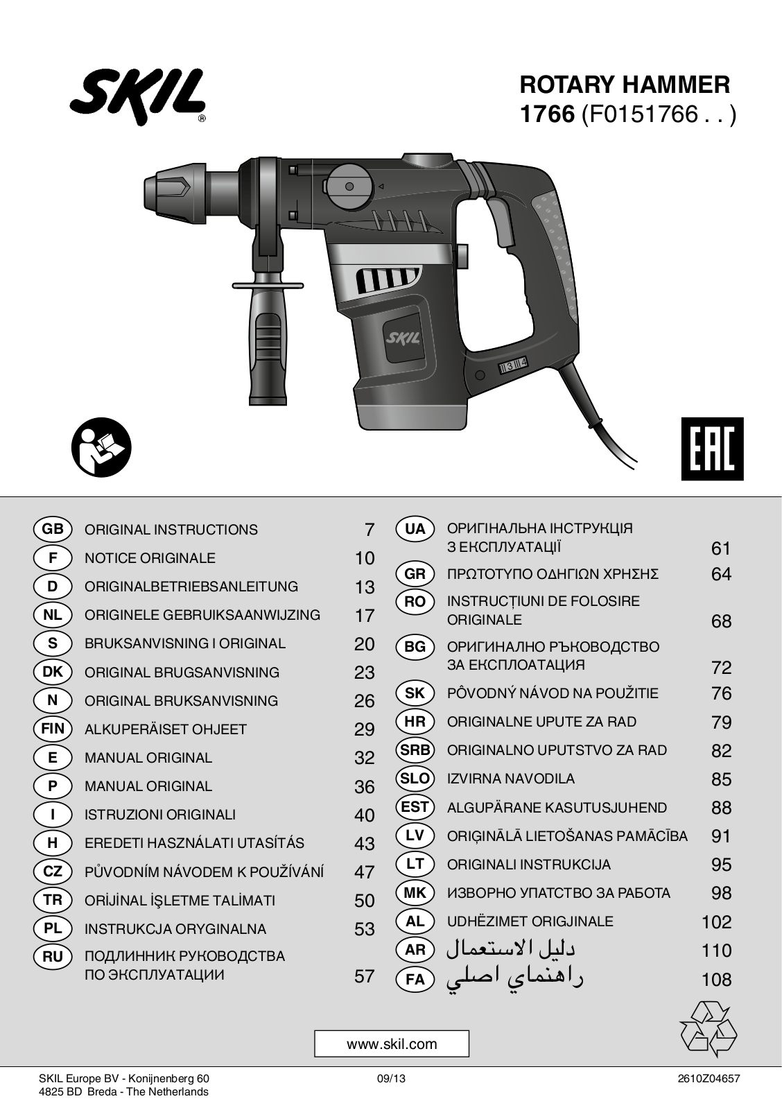 Skil 1766 AK User Manual