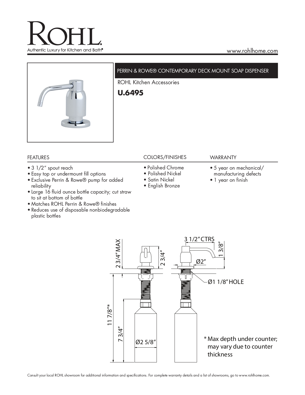 Perrin & Rowe PRWE1002 Specifications - ManualMachine.com