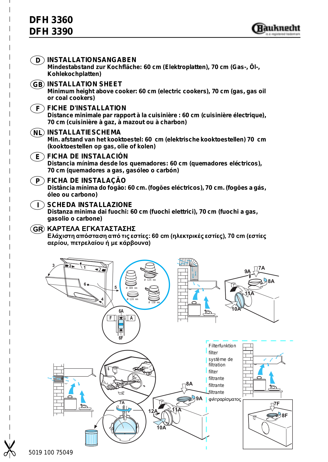 Whirlpool DFH 3360 WS, DFH 3390 BR, DFH 3390 WS, DFH 3360 SW, DFH 3390 SW INSTRUCTION FOR USE