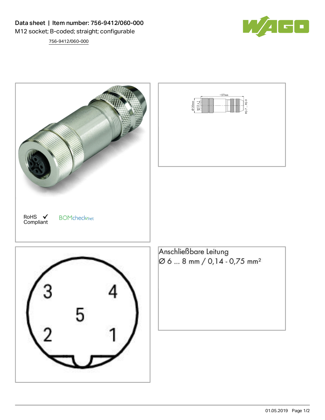 Wago 756-9412/060-000 Data Sheet