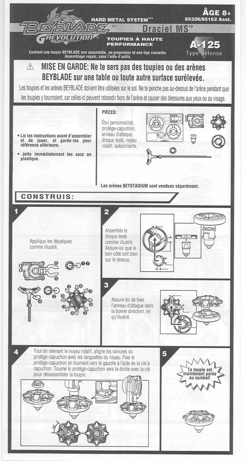 HASBRO Beyblade Grevolution Draciel MS User Manual