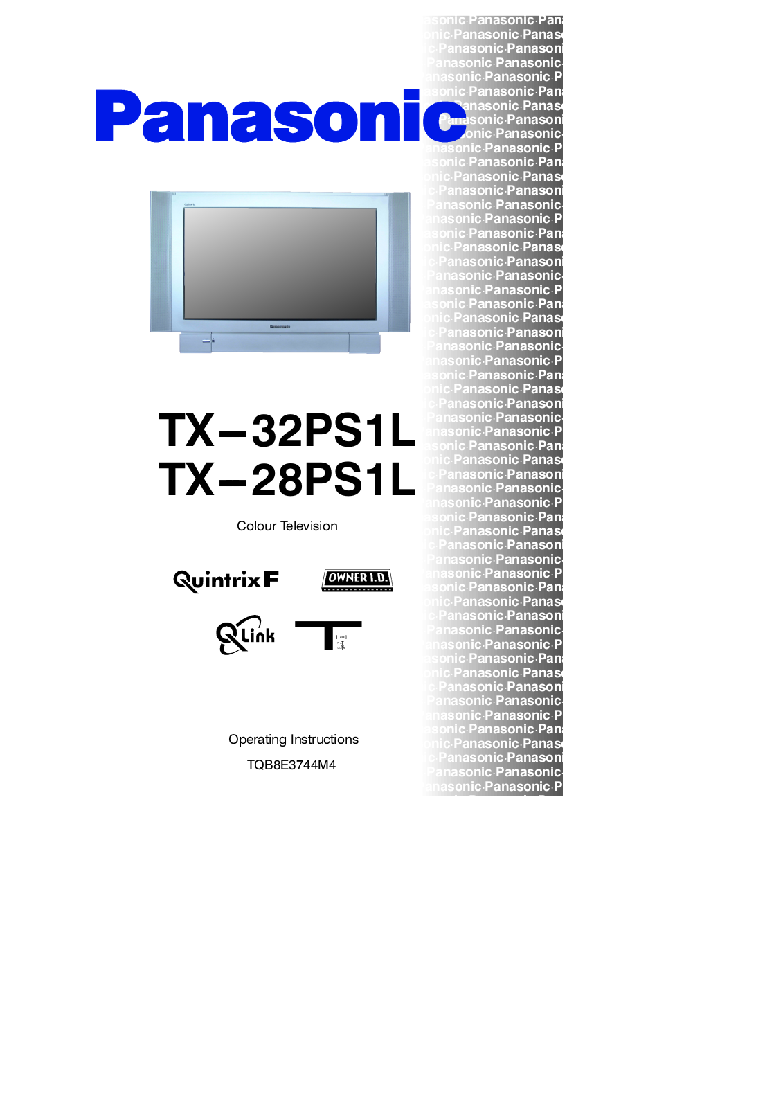 Panasonic TX-32PS1L, TX-28PS1L User Manual