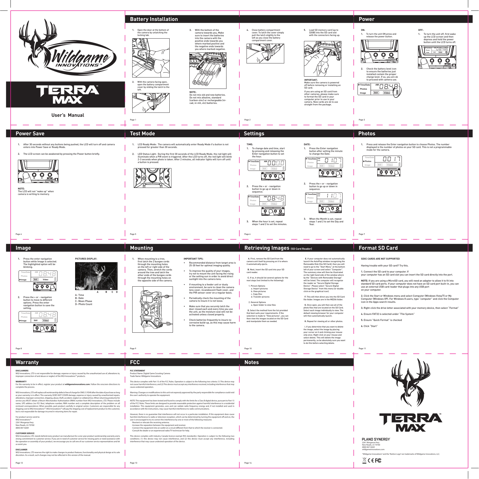 Wildgame Innovations Terra Max User Manual