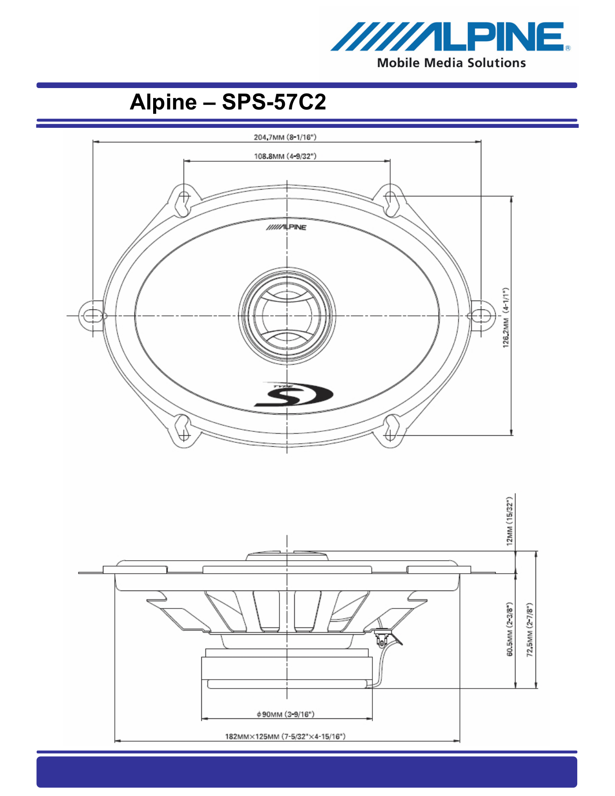 Alpine SPS-57C2 User Manual