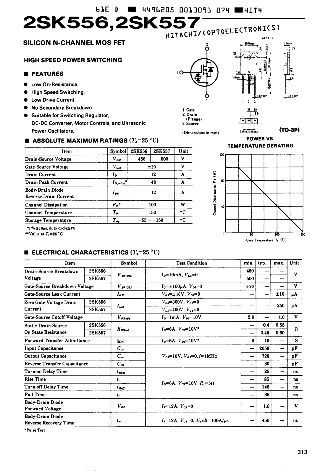Datasheet 2SK556 Specification - ManualMachine.com