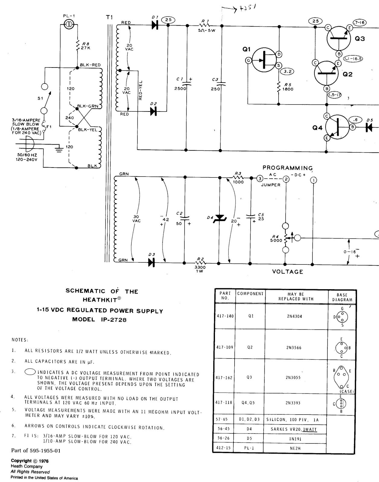 Heathkit IP-2728 Schematic