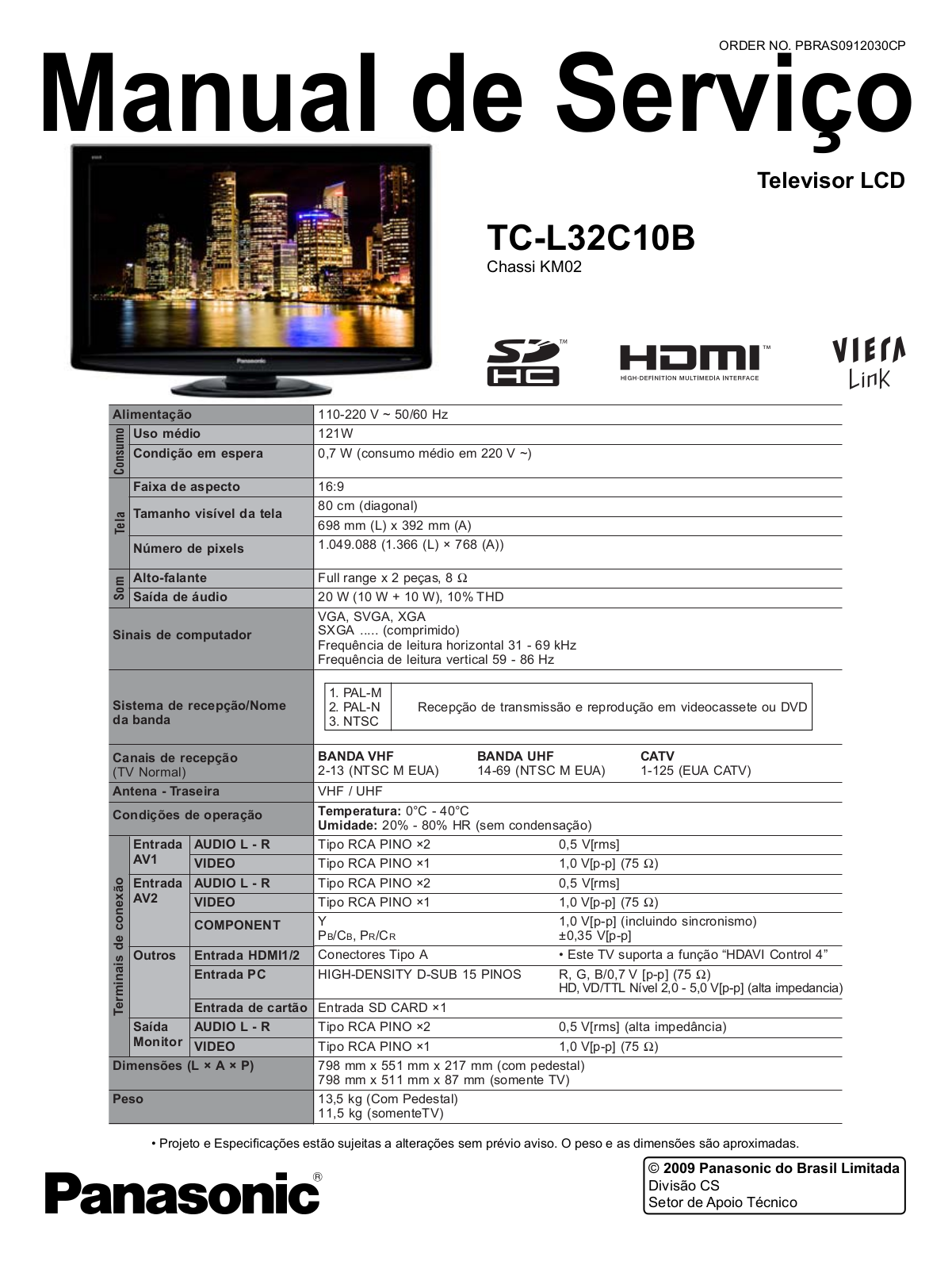 Panasonic TC-L32C10B Schematic