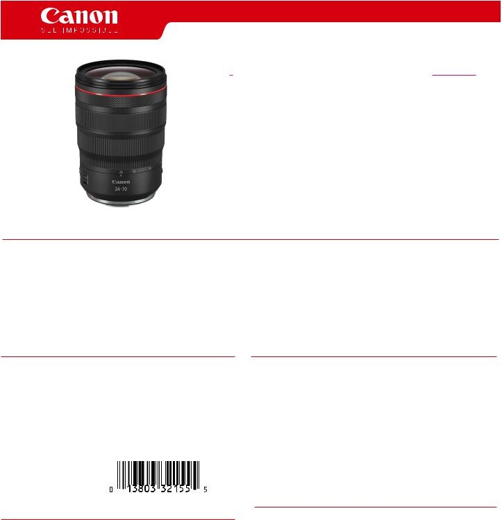 Canon RF 24-70mm F2.8 L IS USM Specifications