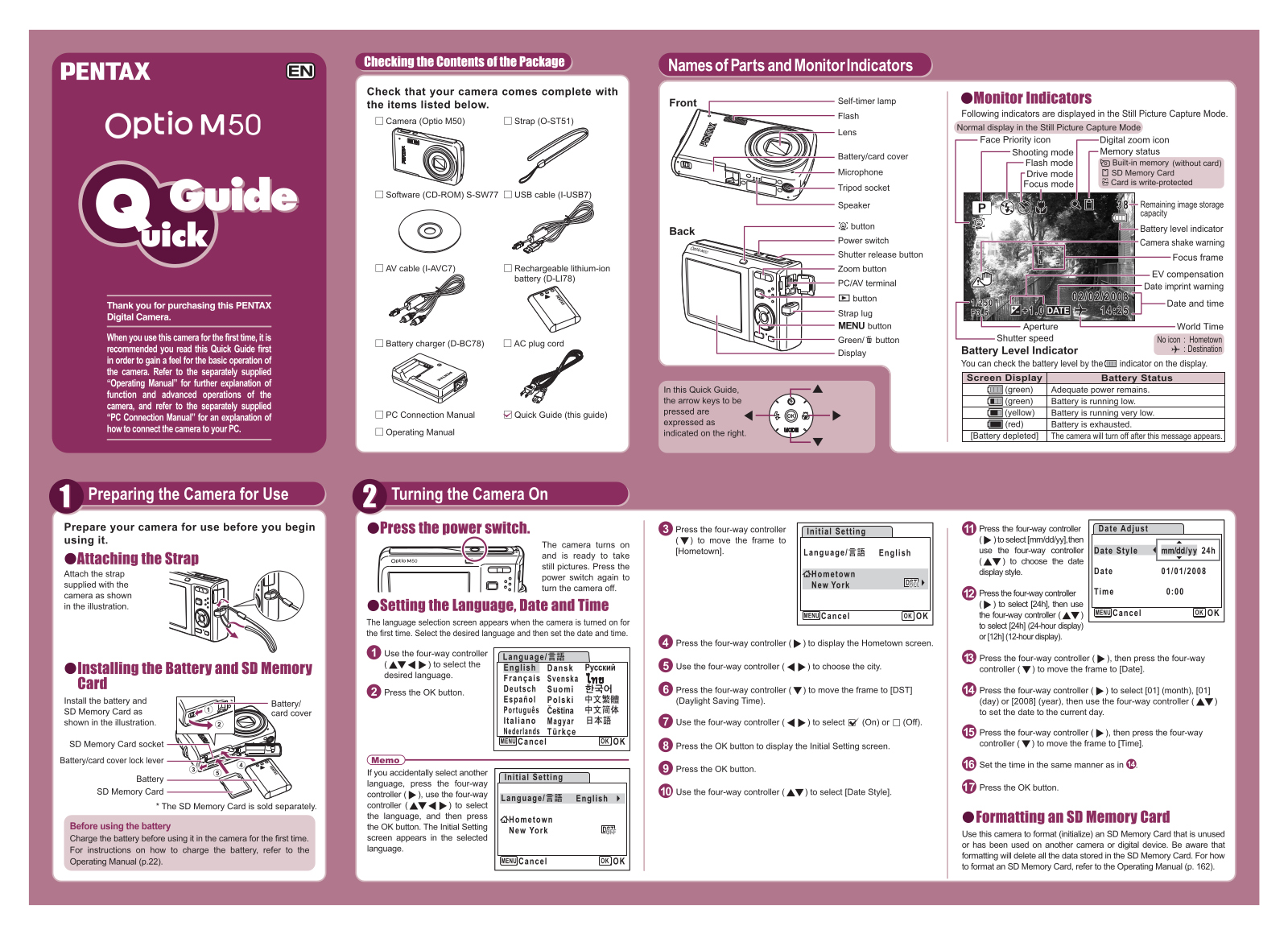 Pentax Optio M50 User Manual