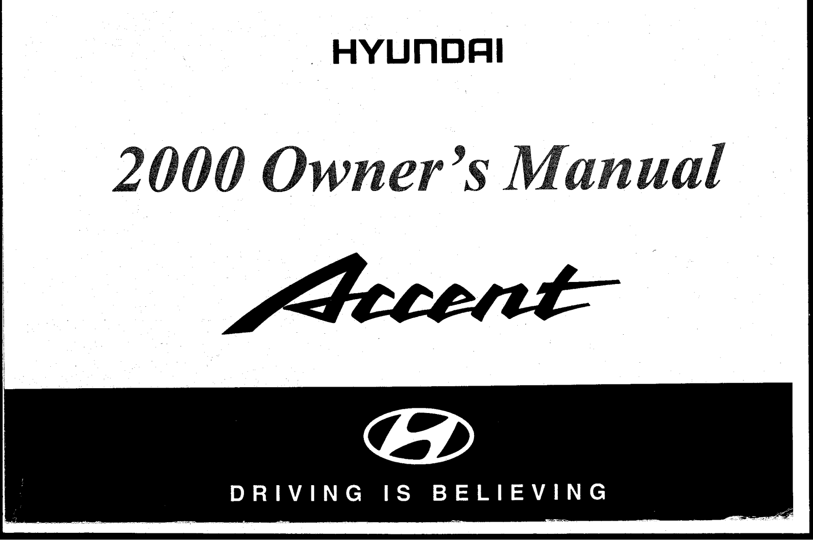 Hyundai Accent 2000 Owner's Manual