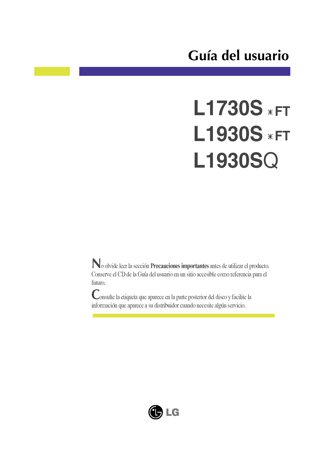 Lg L1930SSFT User Manual