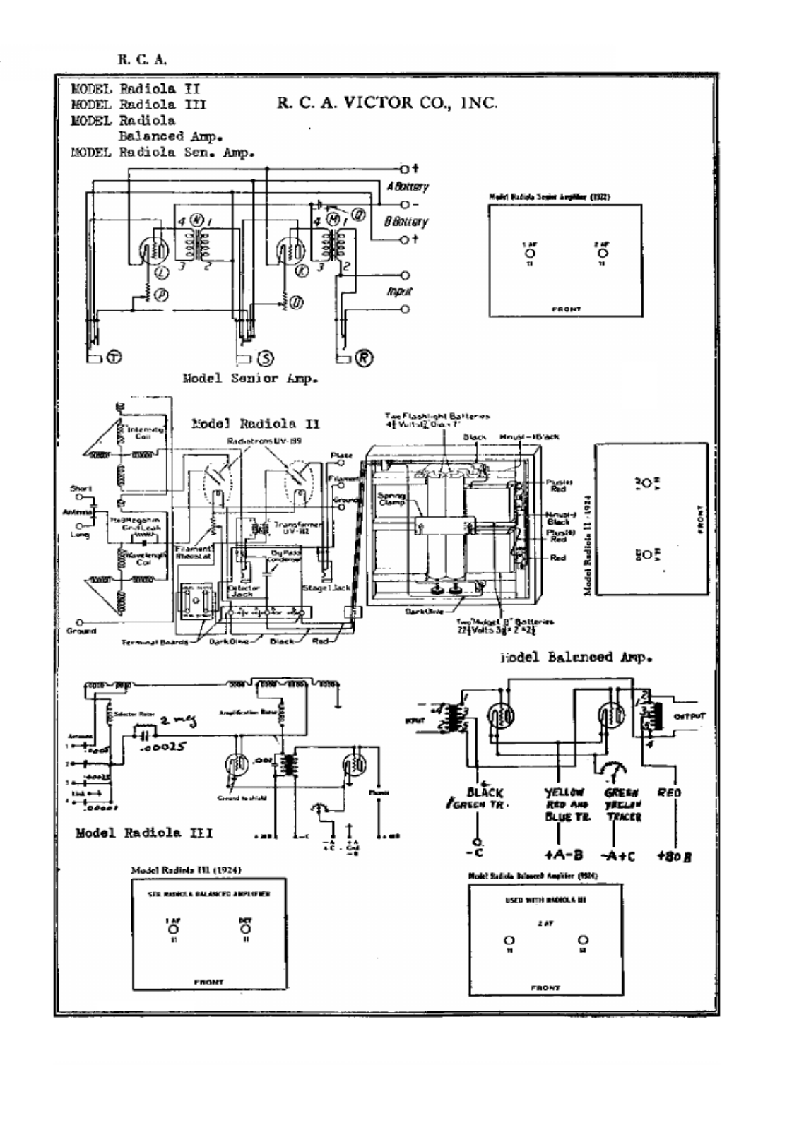 RCA la ii, la iii schematic