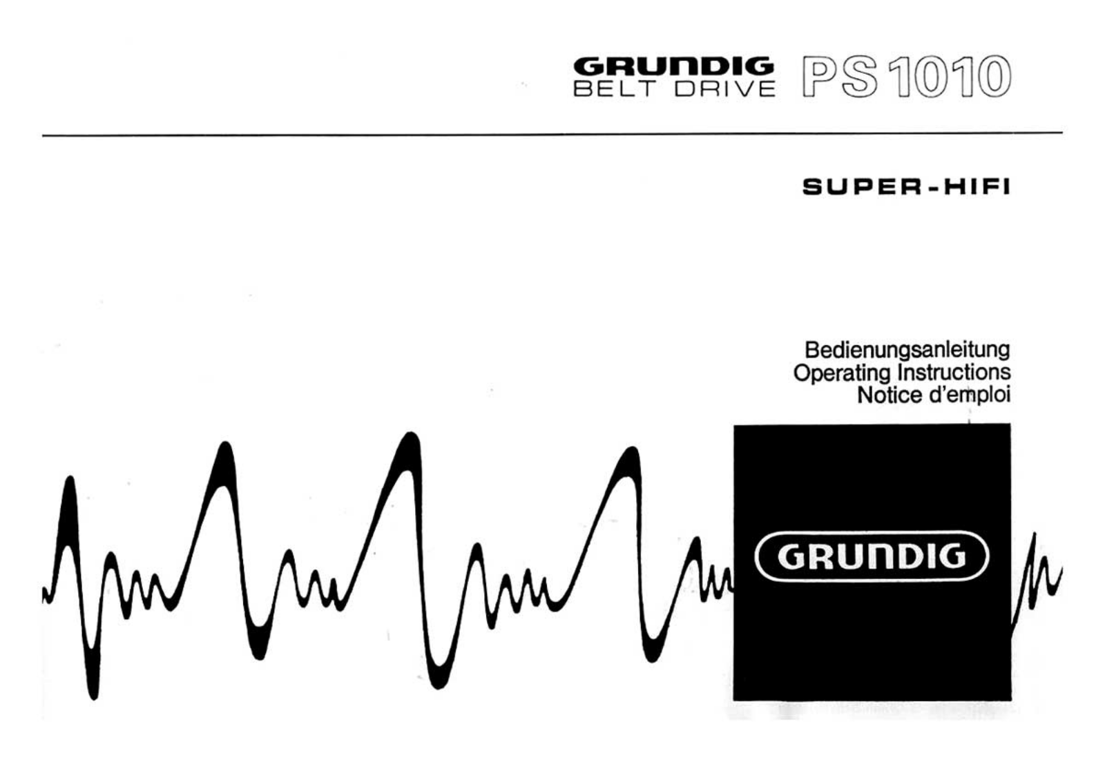 Grundig PS-1010 Owners manual