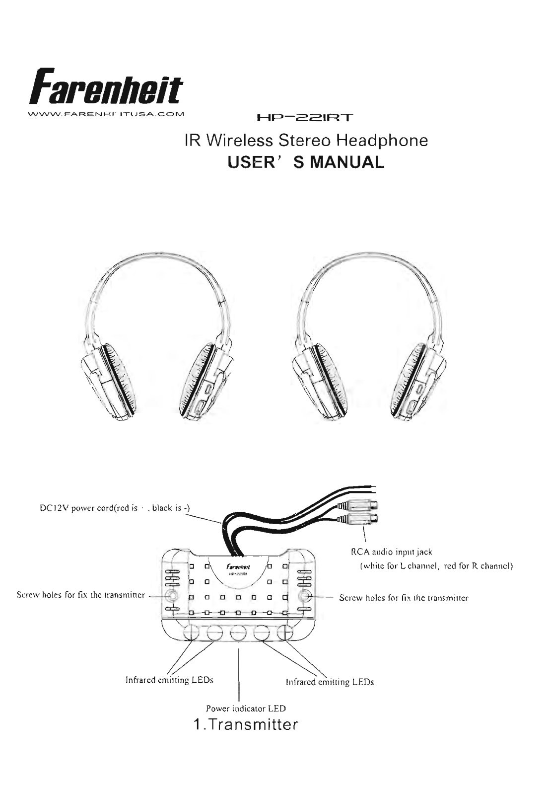 Farenheit Technologies HP-22IRT User Manual