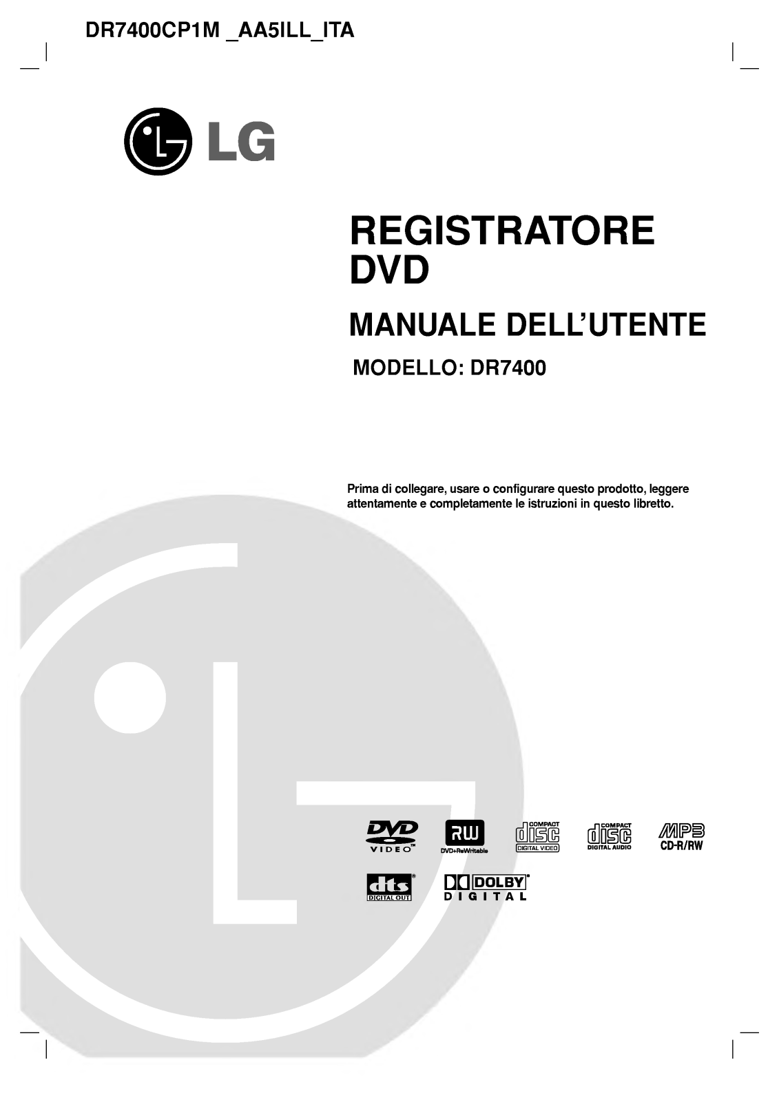 Lg DR7400 User Manual