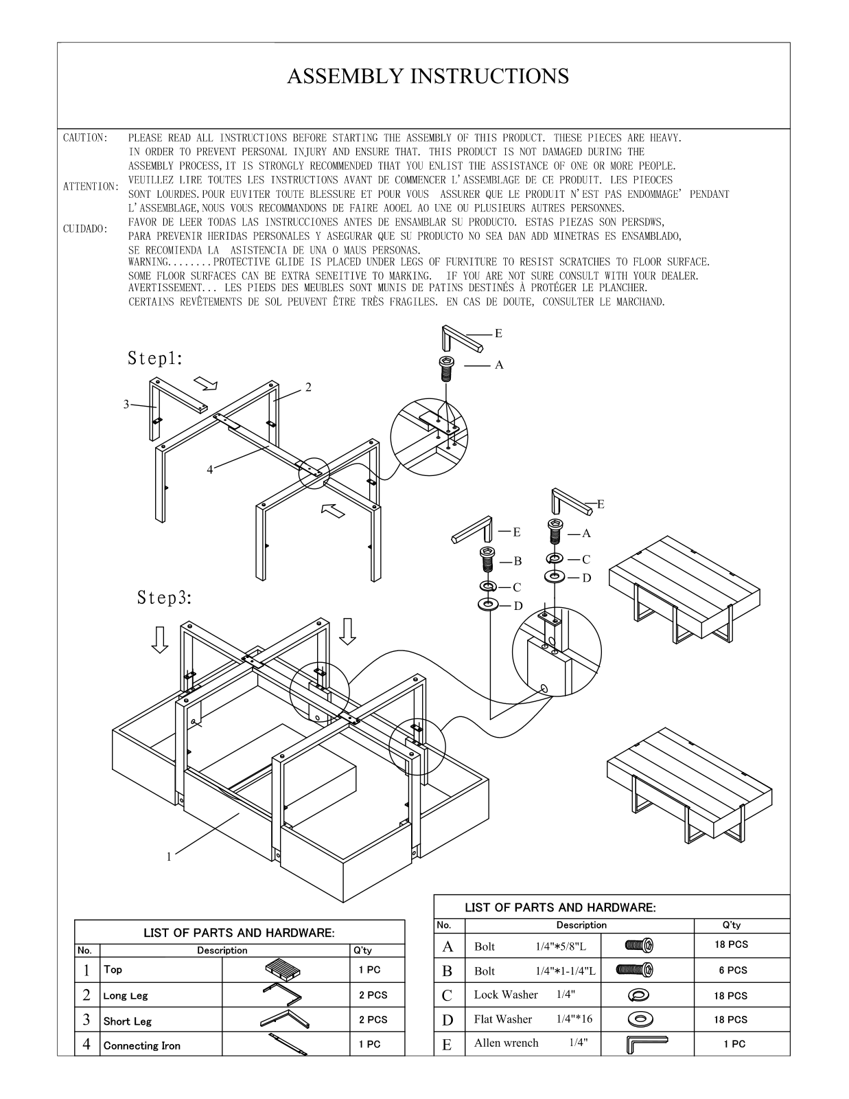 Union Rustic W005482676 Assembly Instructions - ManualMachine.com