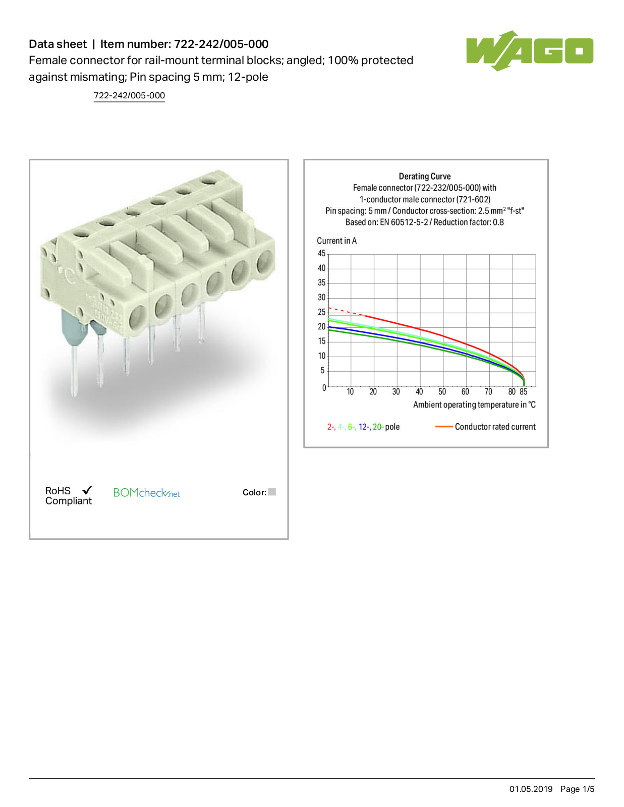 Wago 722-242/005-000 Data Sheet