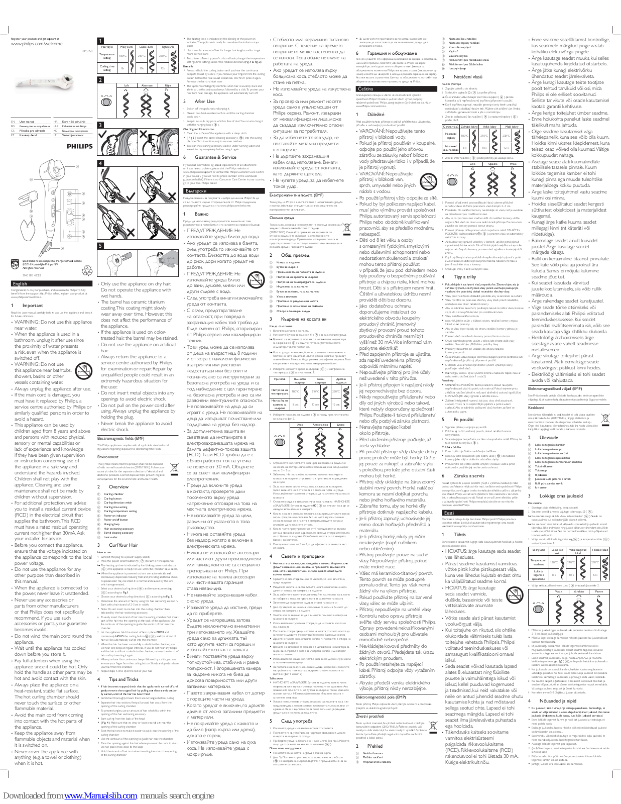 Philips HPS950 User Manual