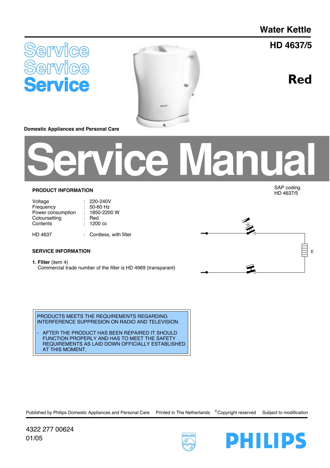 Philips HD46375 Service Manual