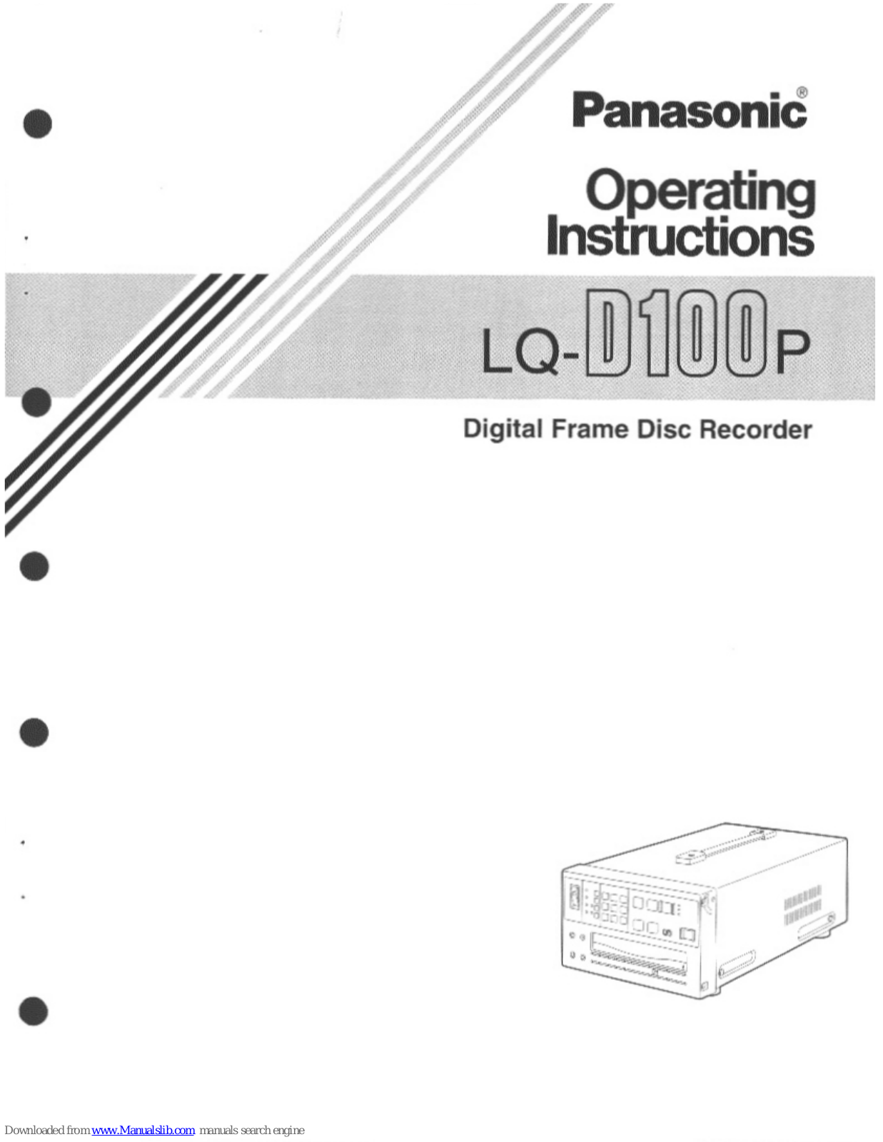 Panasonic LQ-D100P Operating Instructions Manual