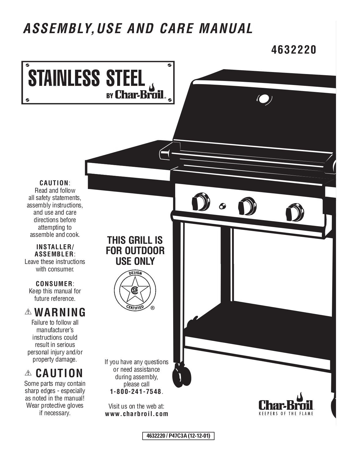 Charbroil 4632220 Owner's Manual