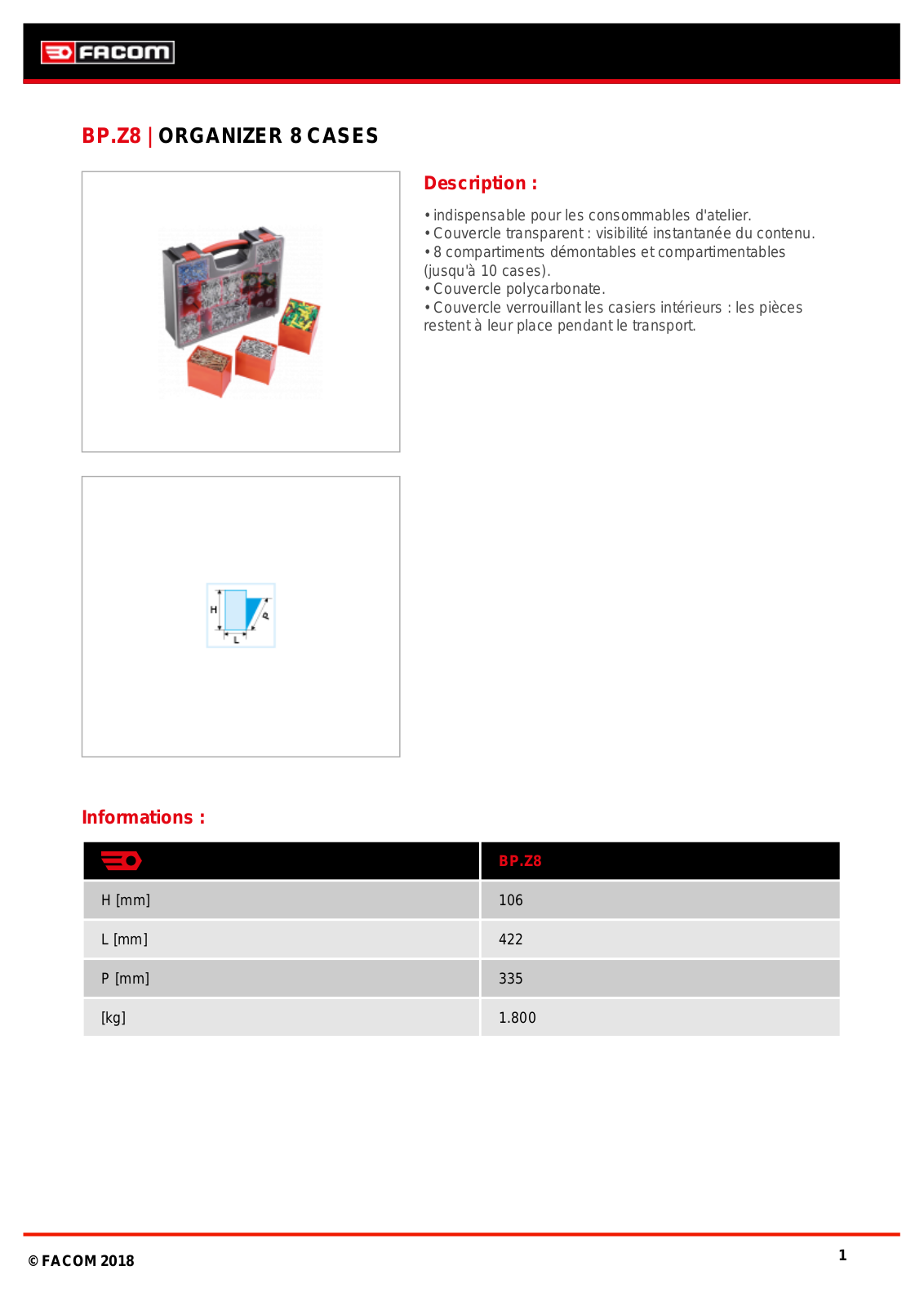 Facom BP.Z8PB Specification - ManualMachine.com