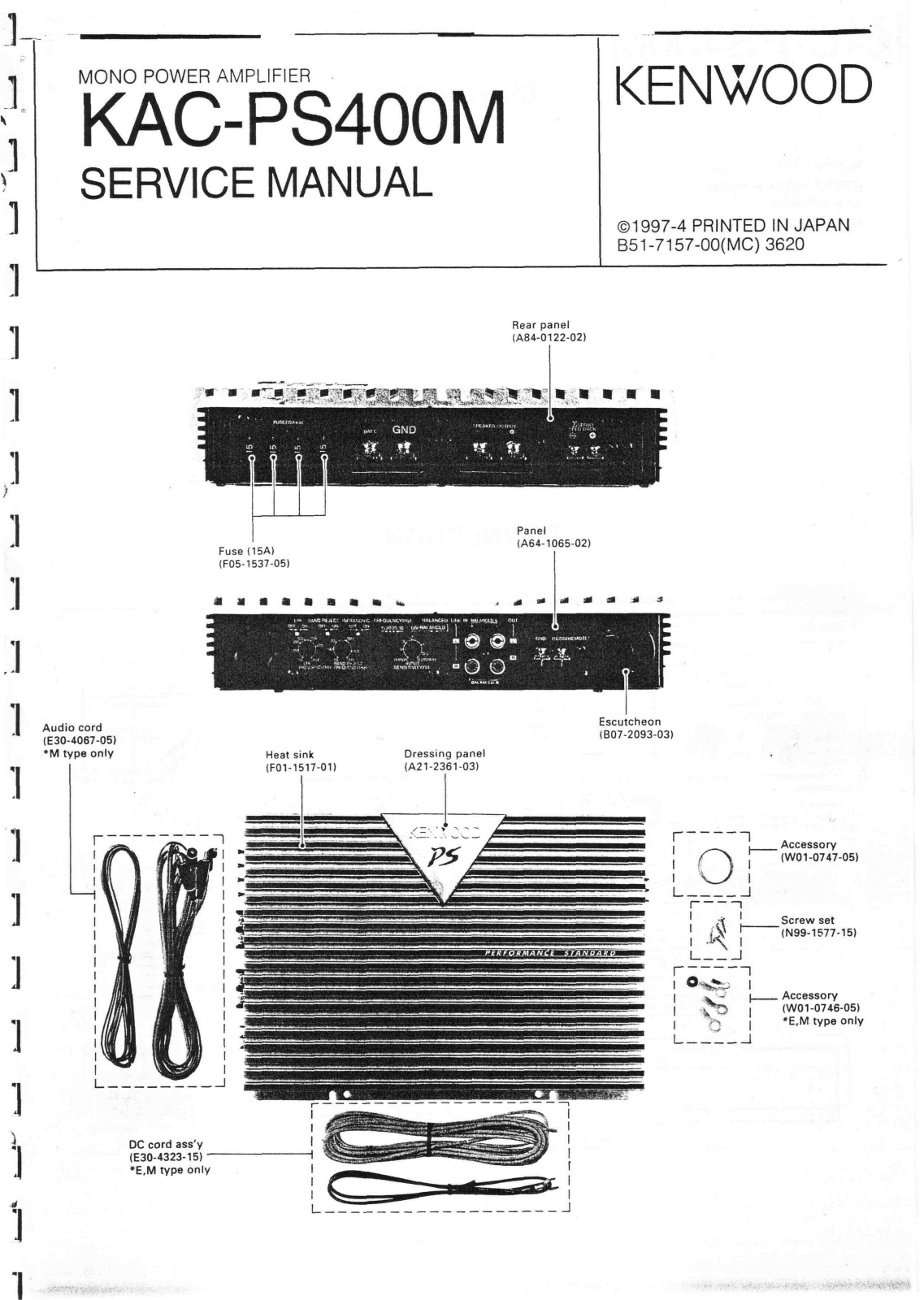 Kenwood KACPS-400-M Service manual