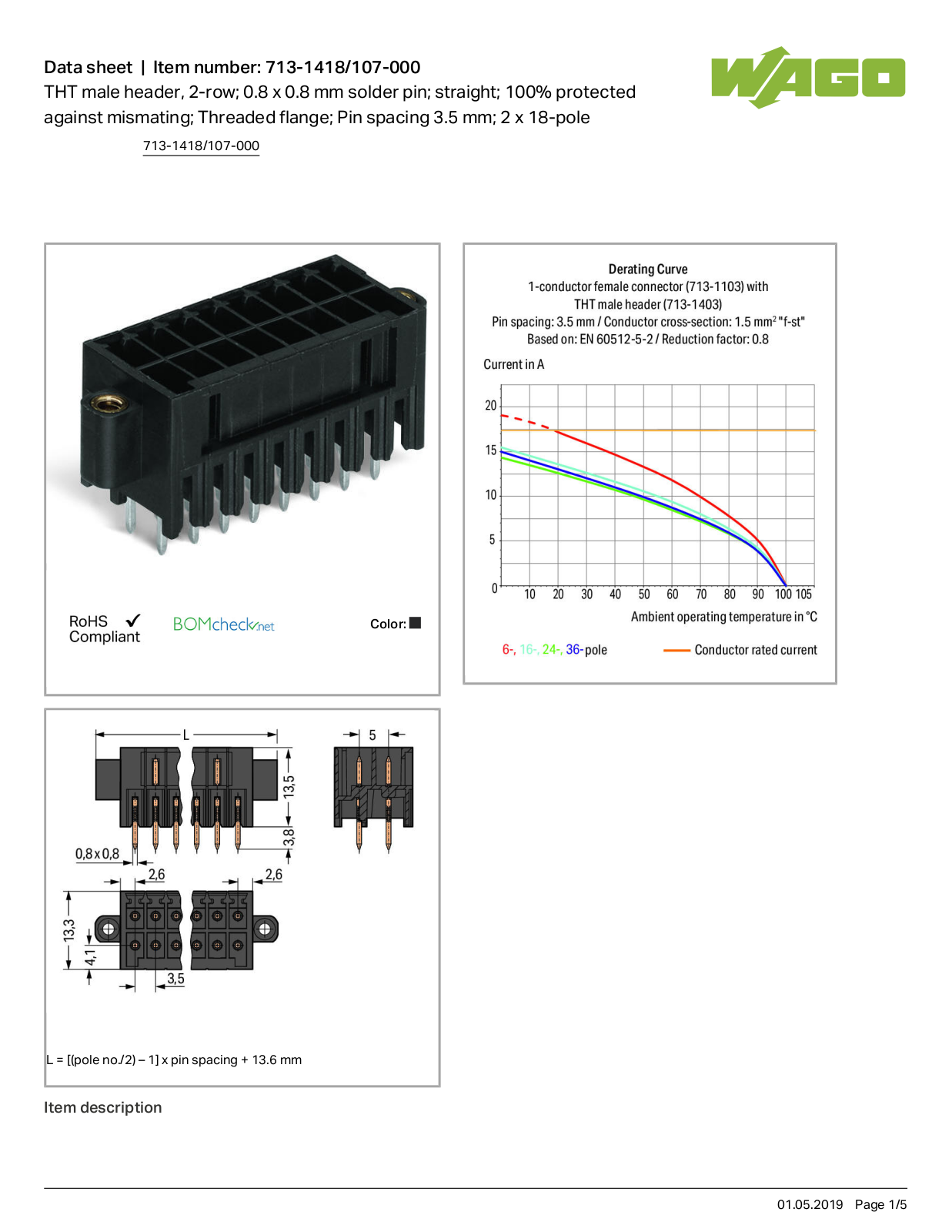 Wago 713-1418/107-000 Data Sheet