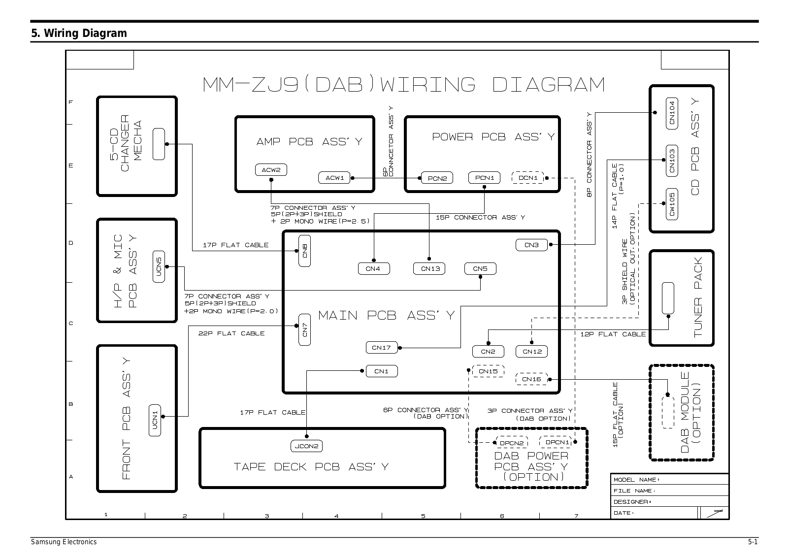 SAMSUNG MM-ZJ9 Schematic Wiring Diagram