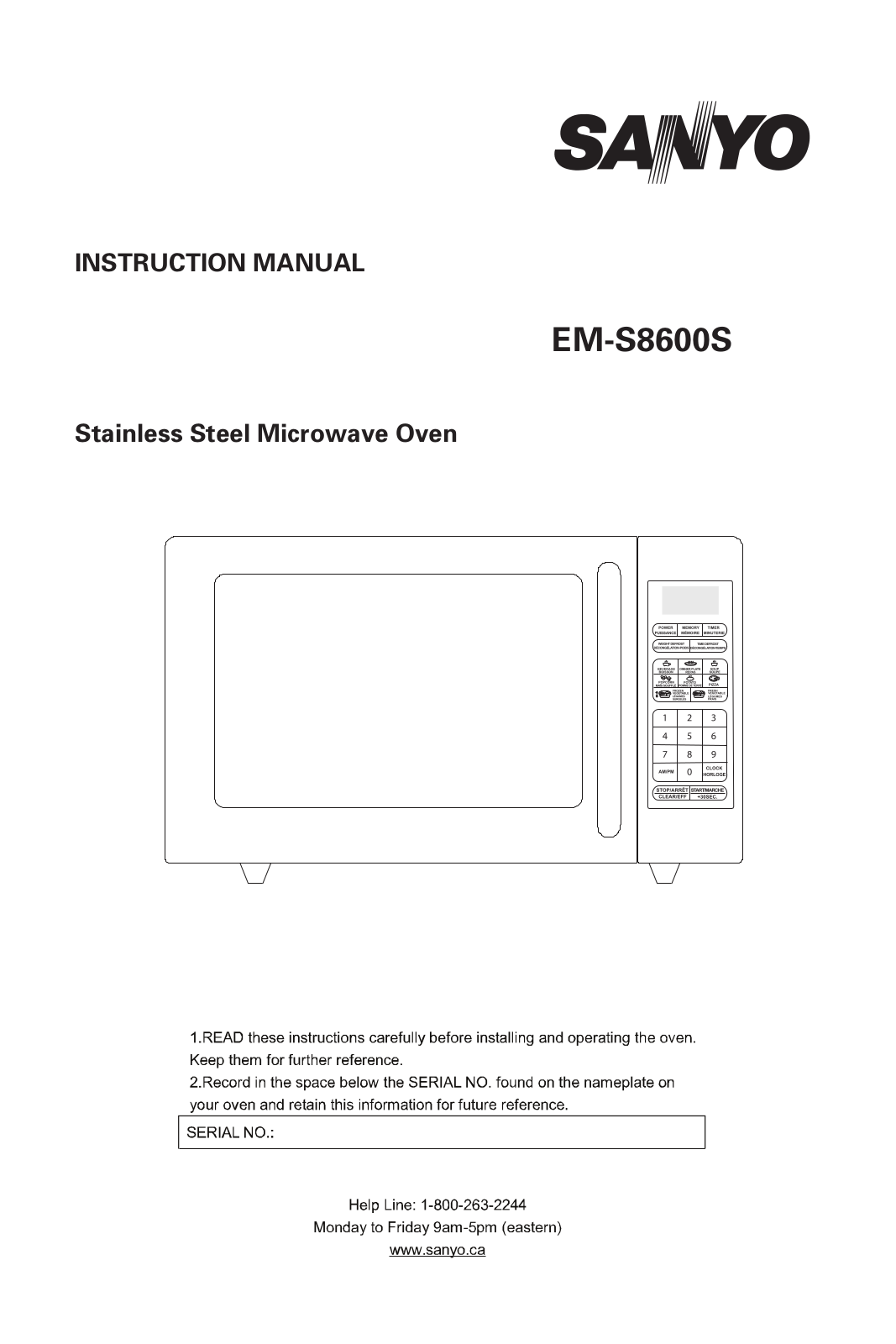 Sanyo EMS-8600S User Manual