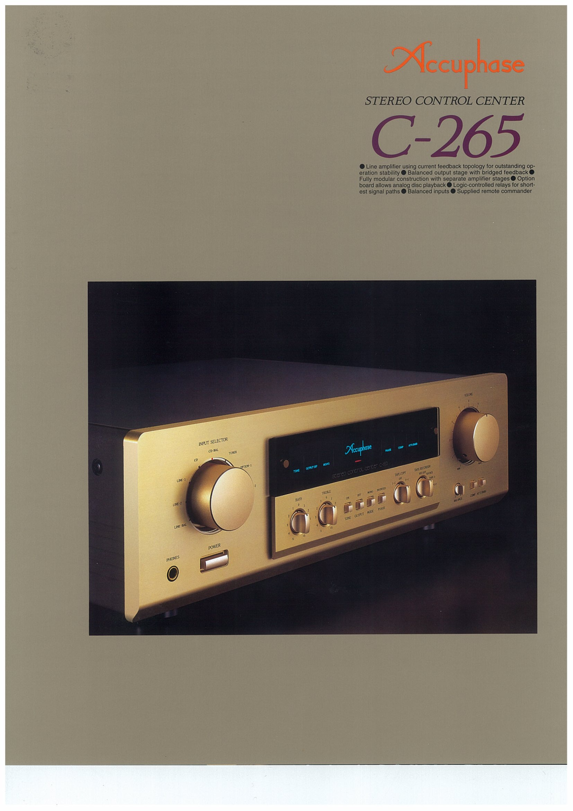 Accuphase C-265 Brochure